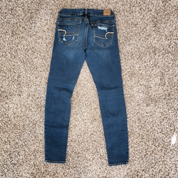 American Eagle Outfitters Dark Blue Skinny Jeans - Picture 3 of 7